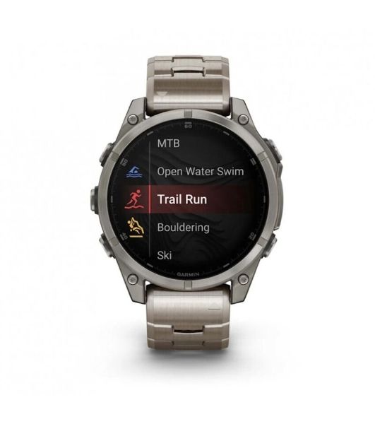 Умные часы Garmin Fenix 8 1.4" AMOLED, Wi-Fi, Bluetooth, NFC, 100м, титановый серый / титановый