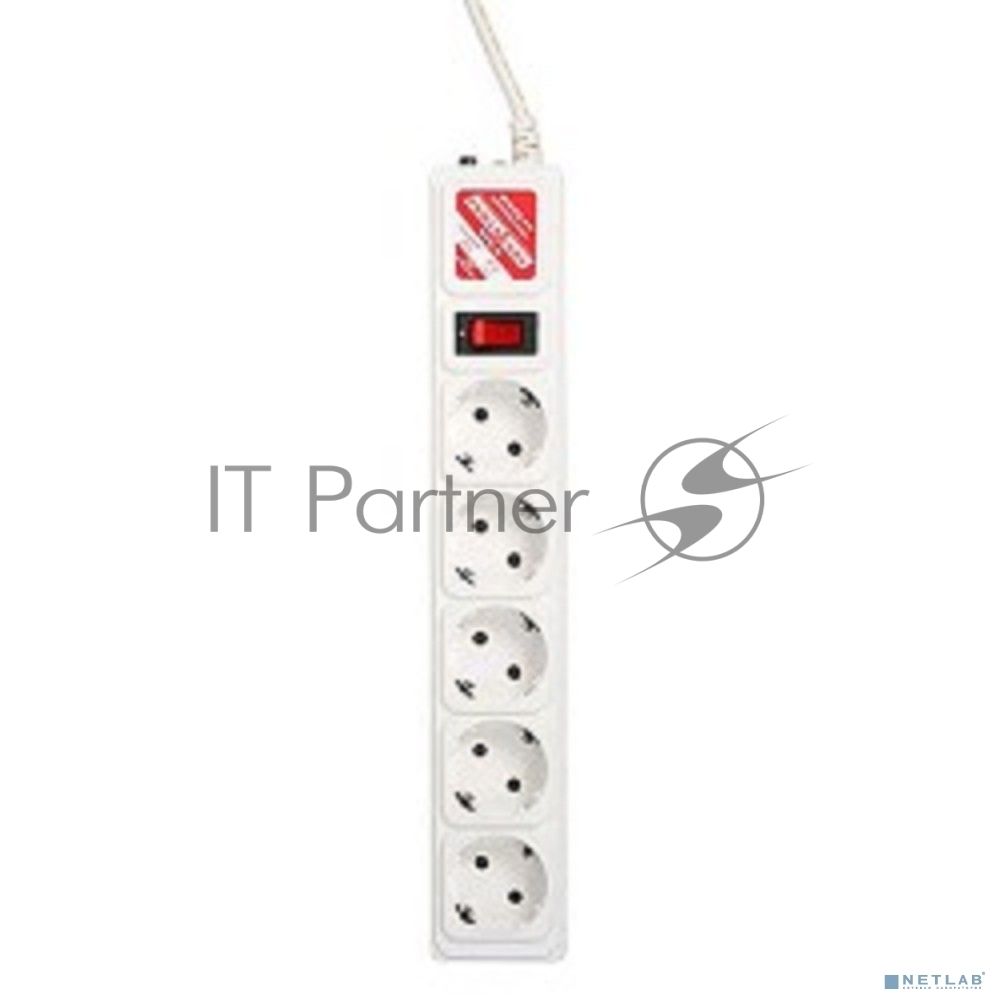 Сетевой фильтр Powercube SPG-B-15-WHITE 5 м, 5 розеток, белый, коробка