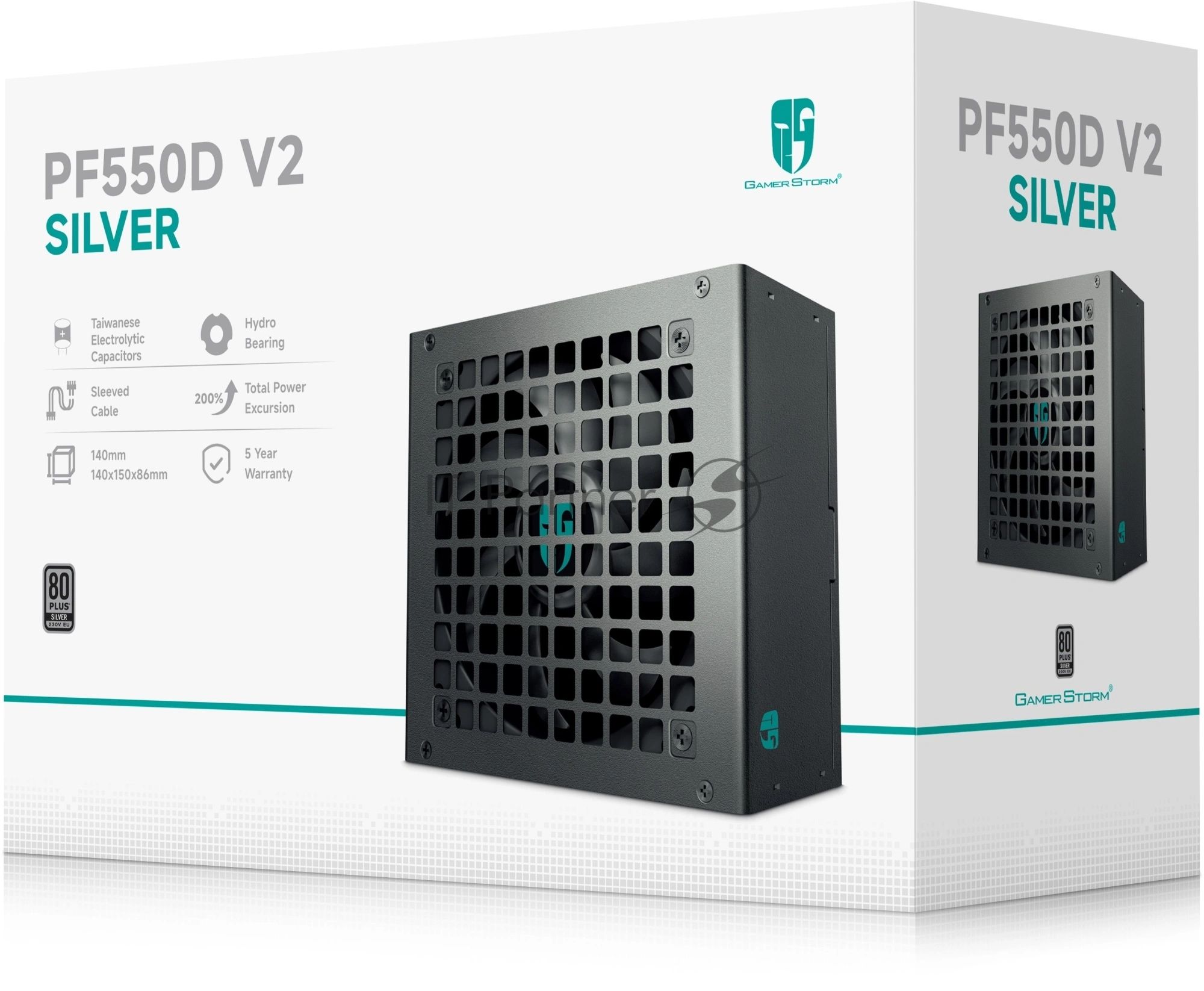 Блок питания Deepcool ATX 550W PF550D V2 80+ silver (20+4pin) APFC 120mm fan 3xSATA RTL