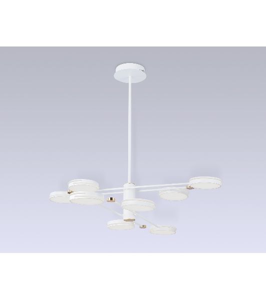 Подвесной светодиодный светильник Ambrella light FL51642/8 WH/GD белый/золото 3000K/4200K/6400K 67W D1000*850 (Без ПДУ)