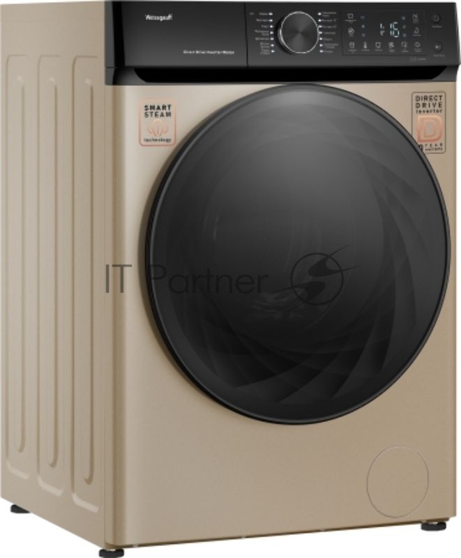 Стиральная машина Weissgauff WM 59411 Direct Drive Inverter Steam Champagne золотистая, загрузка фронтальная 11кг, 1400 об/мин., класс: A+++