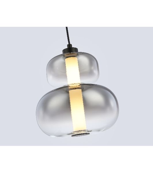 Подвесной светодиодный светильник Ambrella light LH11052 BK/SM черный/дымчатый 12W 3000K D230*265