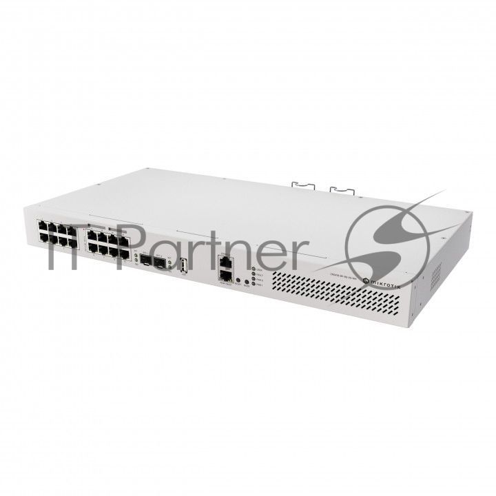 Коммутатор MikroTik CRS418-8P-8G-2S+RM, 17×1 Гбит/с (8×PoE) + 2×10 Гбит/с SFP+, управляемый