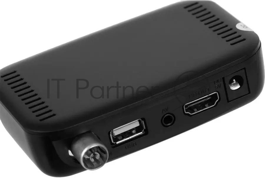 Приставка для цифрового ТВ Hyundai H-DVB460 черный, DVB-T2, DVB-T, DVB-C, HDMI, USB 2.0 х2