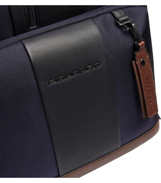 Рюкзак мужской Piquadro Brief2 CA4439BR2BM/BLUCU темно-синий/коричневый нейлон/натур.кожа