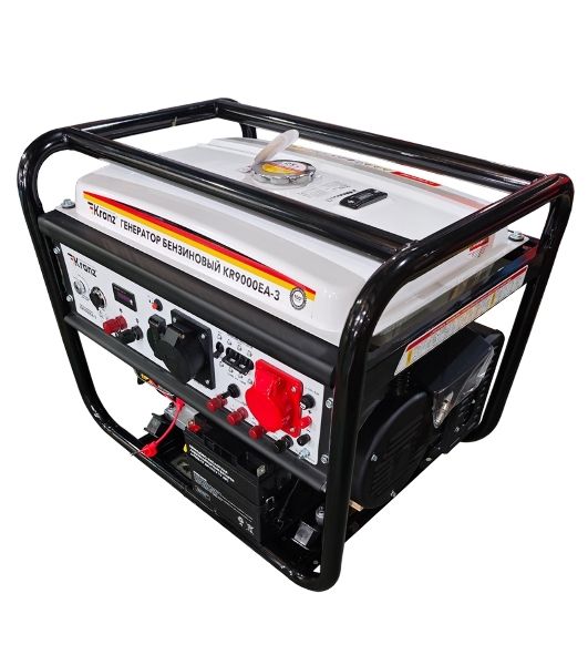 Генератор бензиновый Kranz KR9000EA-3, 9кВт, 230В/380В, 25л, коннектор автоматики, электростартер