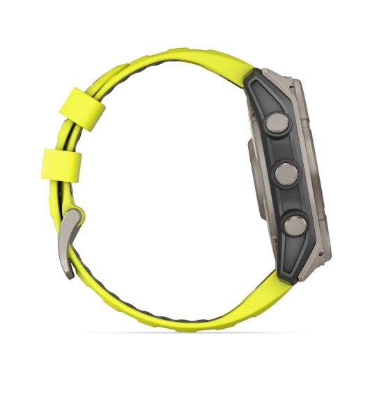 Умные часы Garmin Fenix 8 Solar Sapphire, 1.6" AMOLED, Wi-Fi, Bluetooth, NFC, 100м, серый / желтый