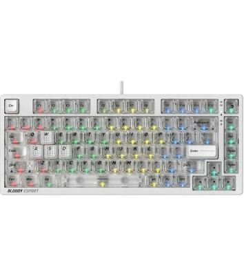 Клавиатура A4Tech Bloody MS76 проводная, USB Type-A, белый