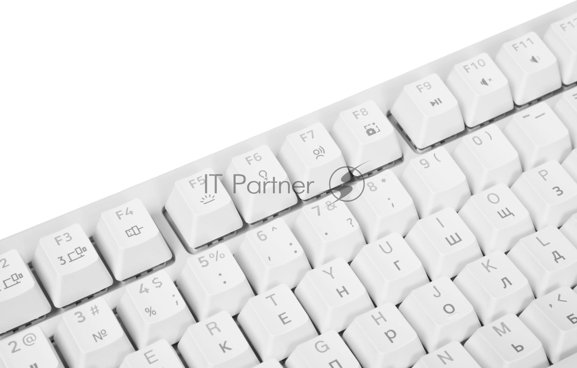 Клавиатура Logitech K868 гибридная, USB Type-A, Bluetooth, радиоканал, белый