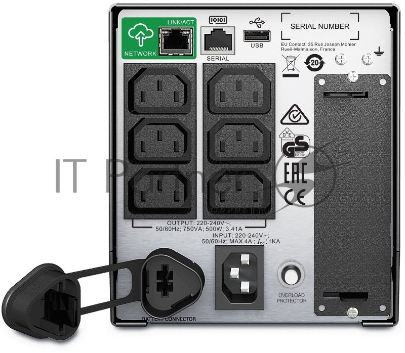 Источник бесперебойного питания APC Smart-UPS SMT750IC/750 ВА/500 Вт/6xIEC 320 C13 (компьютерный)