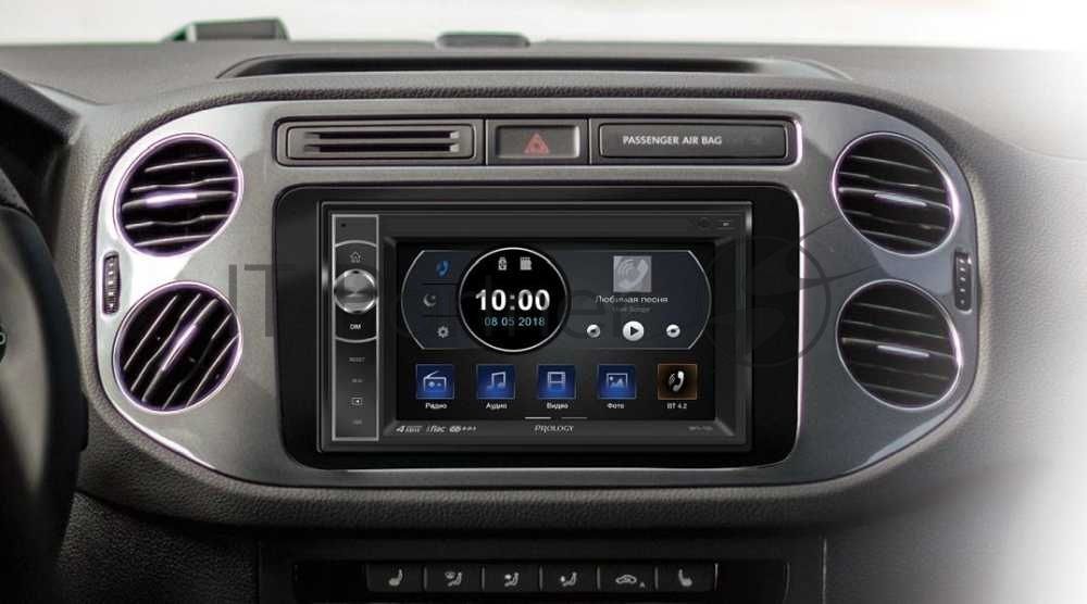 Автомагнитола Prology MPV-120, 2 DIN, 6.2", Bluetooth, USB Type-A, AUX, пульт ДУ