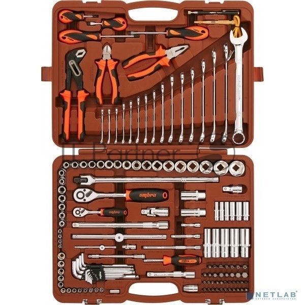 Набор инструментов OMBRA OMT143SL  универсальный торцевые головки 1/4-1/2''dr аксессуары к ним