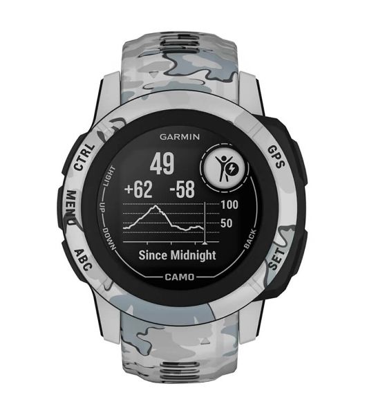 Умные часы Garmin Instinct 2S Camo Edition, 1.1" MIP, Bluetooth, ANT+, 10 ATM, черный / серый / камуфляж