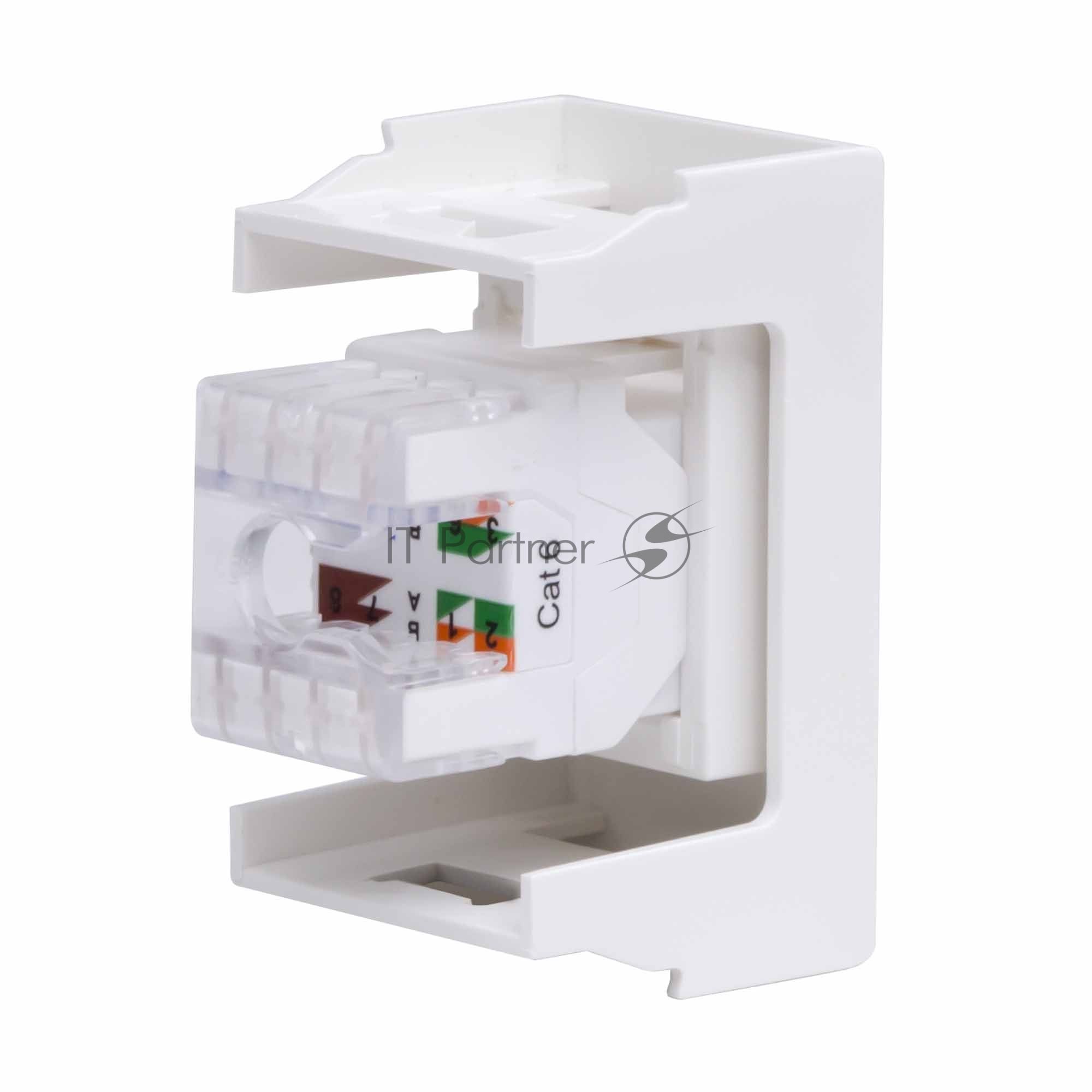 Розетка компьютерная DKC Viva 45058 RJ-45 кат.6, неэкранированная, 8P8C, Hyperline, Dual IDC, белая, 1 модуль