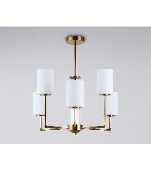 Люстра Ambrella light LH56215/6 BS/FR латунь/белый матовый E27/6 max 60W D600*600