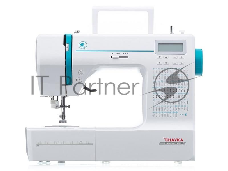 Швейная машина ЧАЙКА NEW WAVE 4270 100 операций: прямая строчка, зигзаг, потайные строчки, декоративные строчки, трикотажные строчки, оверлочные строчки; 8 видов петли-авт.; горизонт. челнок; съемная рукавная панель; нитевдеватель, отключ. транспорт. ткан