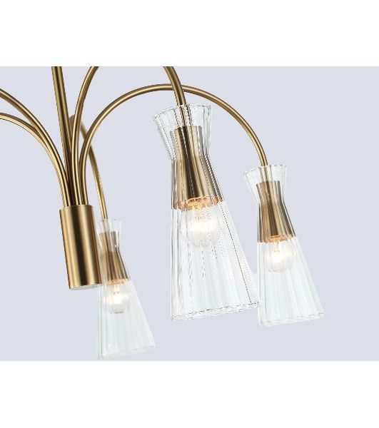 Люстра Ambrella light LH55701/5 BS/CL латунь/прозрачный E14*5 max 40W D600*440