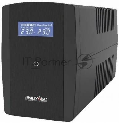Источник бесперебойного питания Импульс ЮНИОР СМАРТ 2200, 2200/1320 ВА/Вт, LCD, USB, RJ11/RJ45, IEC-C13x6