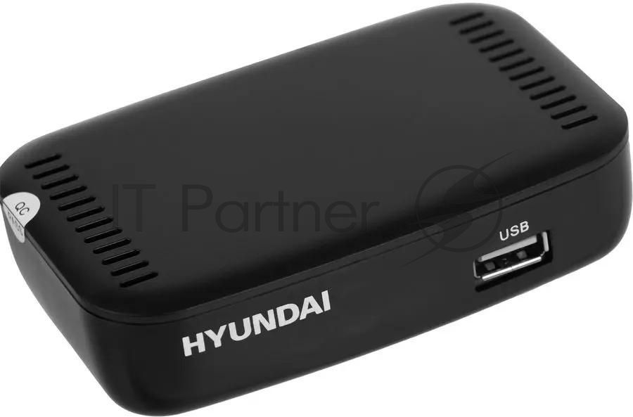 Приставка для цифрового ТВ Hyundai H-DVB460 черный, DVB-T2, DVB-T, DVB-C, HDMI, USB 2.0 х2