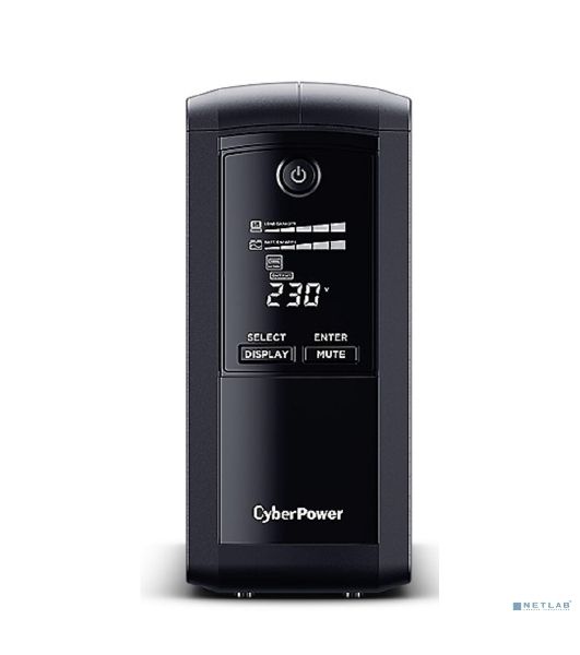 Источник бесперебойного питания CyberPower VP700EILCD/700 ВА/390 Вт/USB/RS-232/RJ-11/RJ-45/6 x IEC 320 C13 (компьютерная)