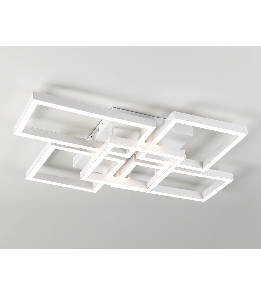 Потолочный светодиодный светильник Ambrella light FA1011/4+1 WH белый 90W 3000K-6400K 710*490*95 (ПДУ ИК)