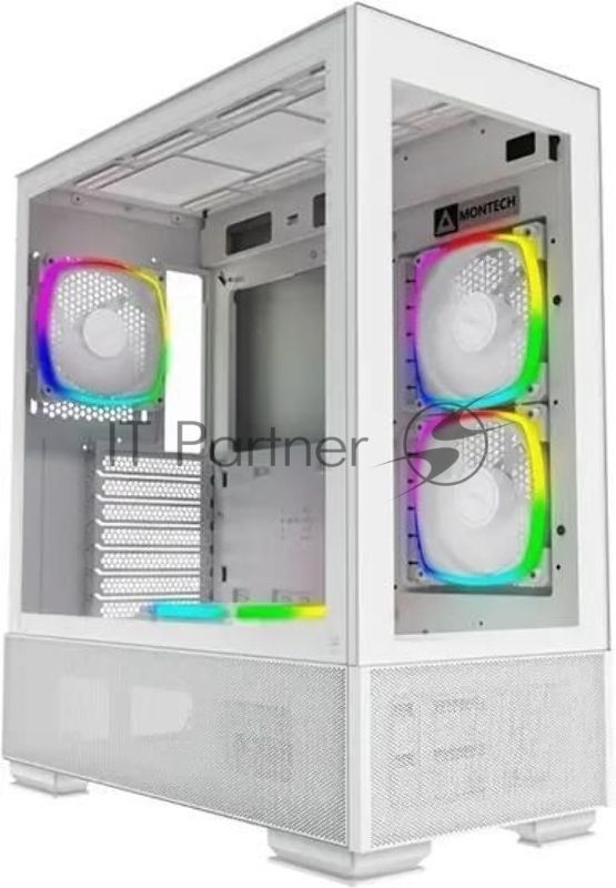 Компьютерный корпус Montech SKY TWO белый без БП ATX 3x140mm 2xUSB3.0 1xUSB3.1 audio bott PSU