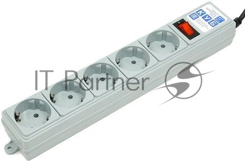 Сетевой фильтр Powercube SPG-B-15 5 м, 5 розеток, серый, коробка