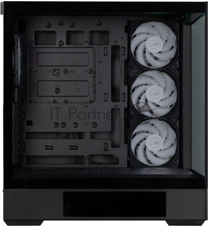 Компьютерный корпус ZALMAN P40 DS, ATX, черный, WINDOW, 9.1-inch LCD screen, 2xCombo(2.5” or 3.5”), 1x2.5”, 1xUSB TYPE-C, 2xUSB 3.0, SIDE 3x120мм ARGb, REAR 1x120мм ARGb