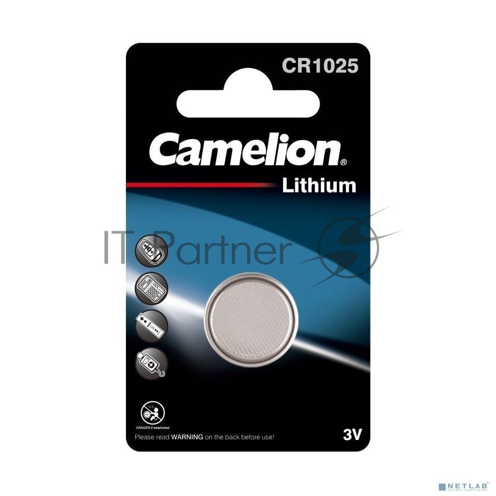 Элемент питания литиевый Camelion CR CR1025 BL-1 (блист.1шт) 3 В