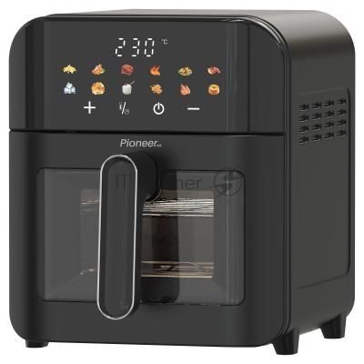 Аэрогриль Pioneer SM521D черный, 2100 Вт, 7 л, сенсор, 12 программ