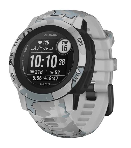Умные часы Garmin Instinct 2S Camo Edition, 1.1" MIP, Bluetooth, ANT+, 10 ATM, черный / серый / камуфляж