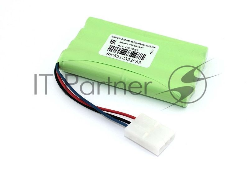 Портативный аккумулятор Ni-Mh 9.6V 2400 mAh AA Flatpack разъем KET-3P (4+4)
