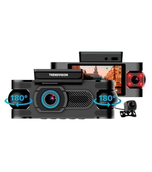 Видеорегистратор TrendVision Proof 360, 2560x1440, 3", с камерой заднего вида, GPS/ГЛОНАСС, Wi-Fi, G-сенсор