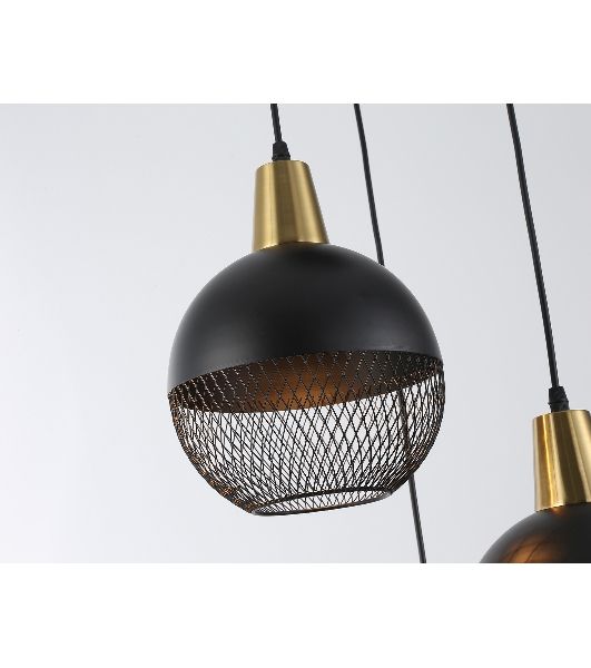 Светильник Ambrella light TR8505/3 BK/CP черный/медь E27/3 max 60W D410*1000