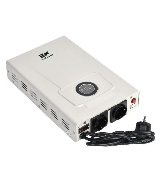 Стабилизатор напряжения IEK Slim 1.5кВА однофазный белый (IVS22-1-D15-09)