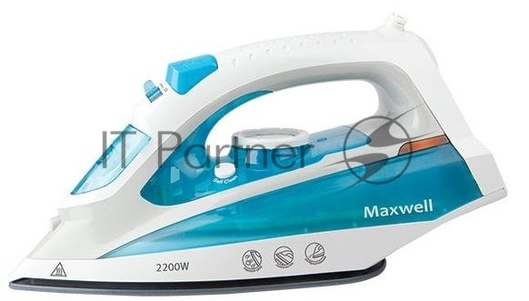 Утюг Maxwell MW-3055B белый/голубой 2200W