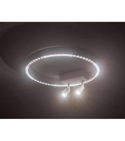 Потолочный светодиодный светильник Ambrella light FL5805/1+2 WH белый 25W 3000K/4200K/6400K D400*95 (без ПДУ)