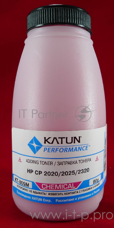 Тонер HP CP2020/2025/CM2320 Magenta, химический (фл.80г.) Katun фас. России