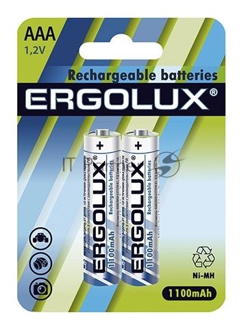 Аккумулятор Ergolux AAA-1100 мАч Ni-Mh BL-2 NHAAA1100BL2 1.2В (блист.2шт)