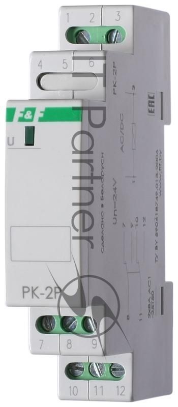 Реле промежуточное PK-2P (монтаж на DIN-рейке 35мм 220В 50Гц 2х8А 2 перекл.) F&F EA06.001.009
