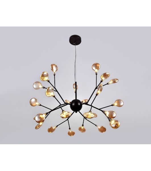 Светильник Ambrella light TR3013/27 DCF/TI темный кофе/янтарь G4/27 max 20W D750*650