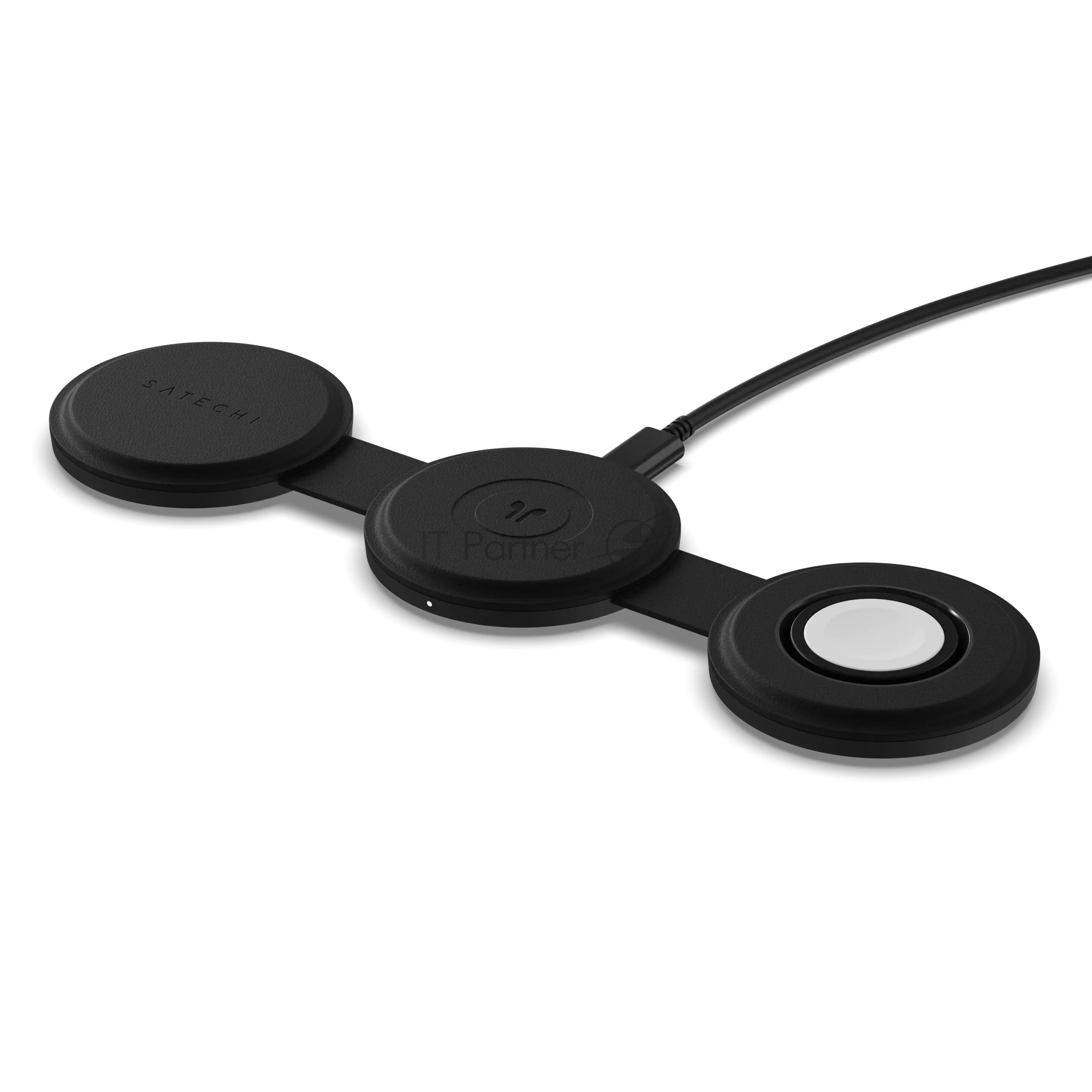 Переносное зарядное устройство Satechi Qi2 OntheGo 3-in-1 Wireless Charger, черный