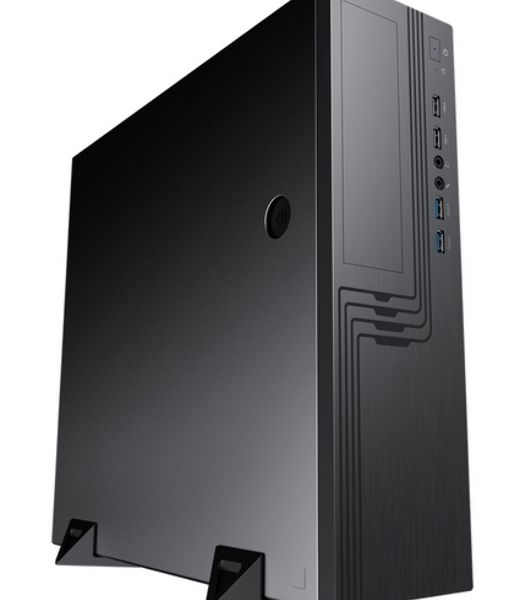 Корпус Powerman EL555BK-450W PM-450TFX Black, Slim-Desktop, чёрный, БП 450 Вт, 80+ Bronze