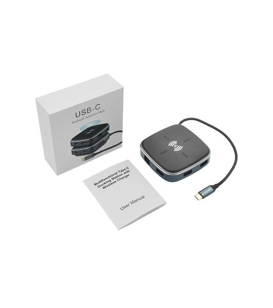 Распределитель Infobit iHub 901W 9 подключений через 1 кабель USB-С