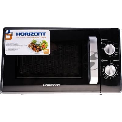 Микроволновая печь Horizont 20MW700-1478AAB черный, 20 л, 700 Вт, переключатели - поворотный механизм