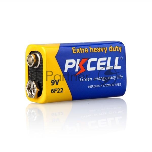 Солевой элемент питания PKCELL 6F22-1B тип - 9V(Крона) 1 шт в блистере