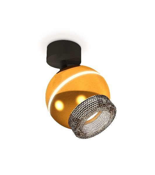 Комплект поворотного светильника Ambrella light XM1105011 PYG/SBK/BK золото желтое полированное/черный песок/тонированный MR16 GU5.3 LED 3W 4200K