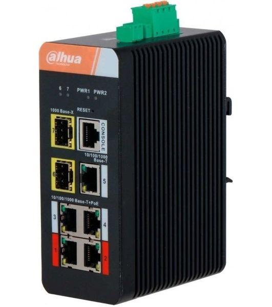 Коммутатор Dahua DH-IS4207-4GT-120 5G 2SFP 4PoE 120W неуправляемый