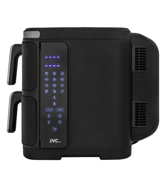 Аэрогриль JVC JK-MB105 черный, 3400 Вт, 12 л, сенсор, 10 программ