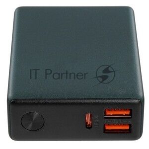 Портативный аккумулятор OLMIO QX-10, 10000mAh, 22.5W, QuickCharge3.0/PowerDelivery, LCD, темно-зеленый